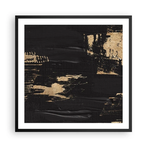 Plagát v čiernom ráme - Stopa dotyku - 60x60 cm