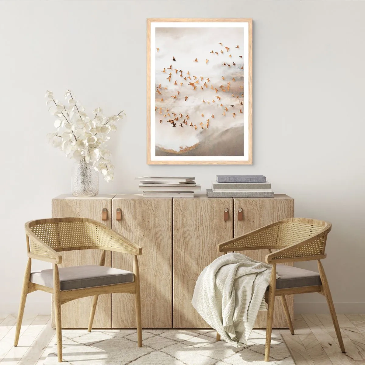 Plagát v ráme zo svetlého duba - Už je čas... - 40x50 cm