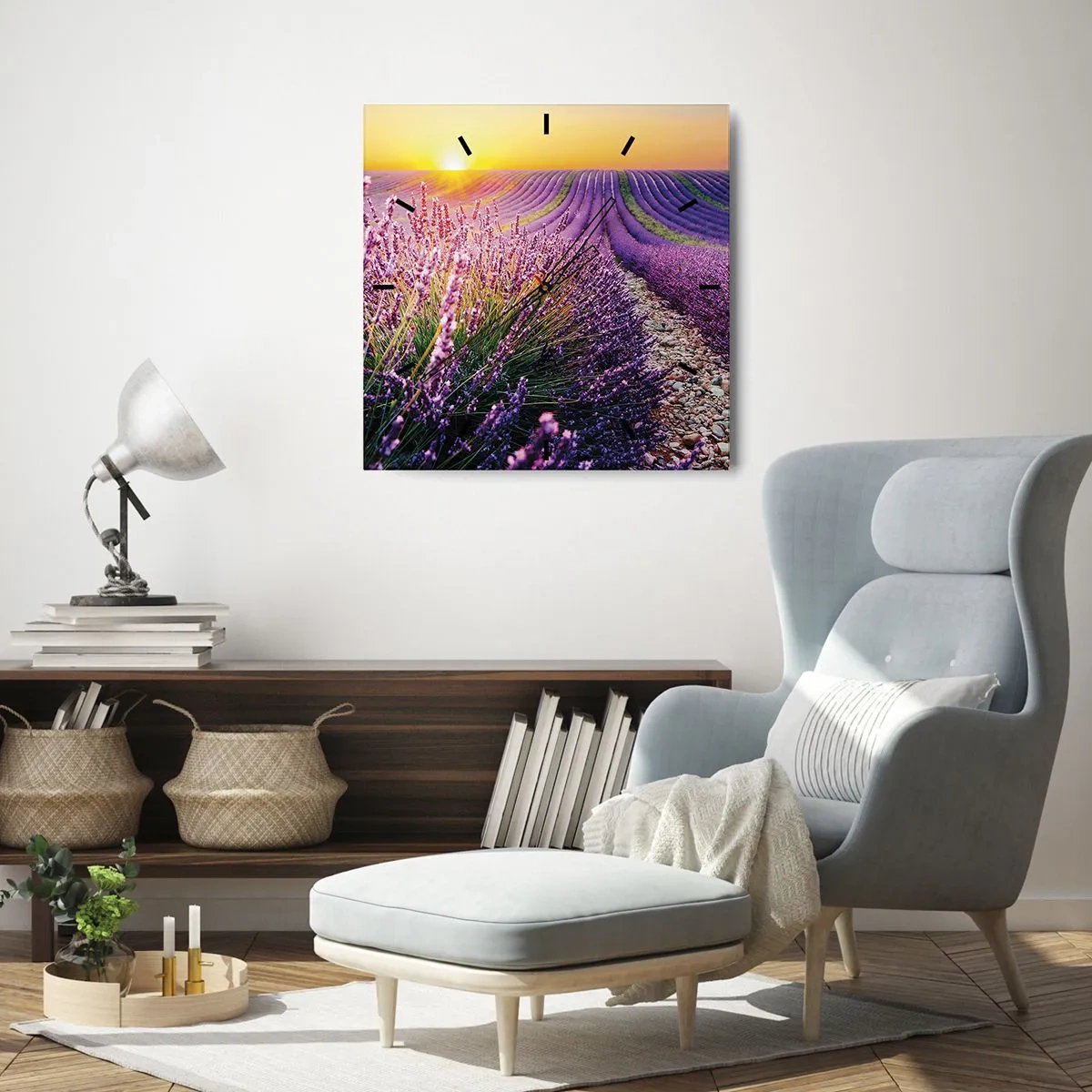 Nástenné hodiny - Voňavý lán - 40x40 cm