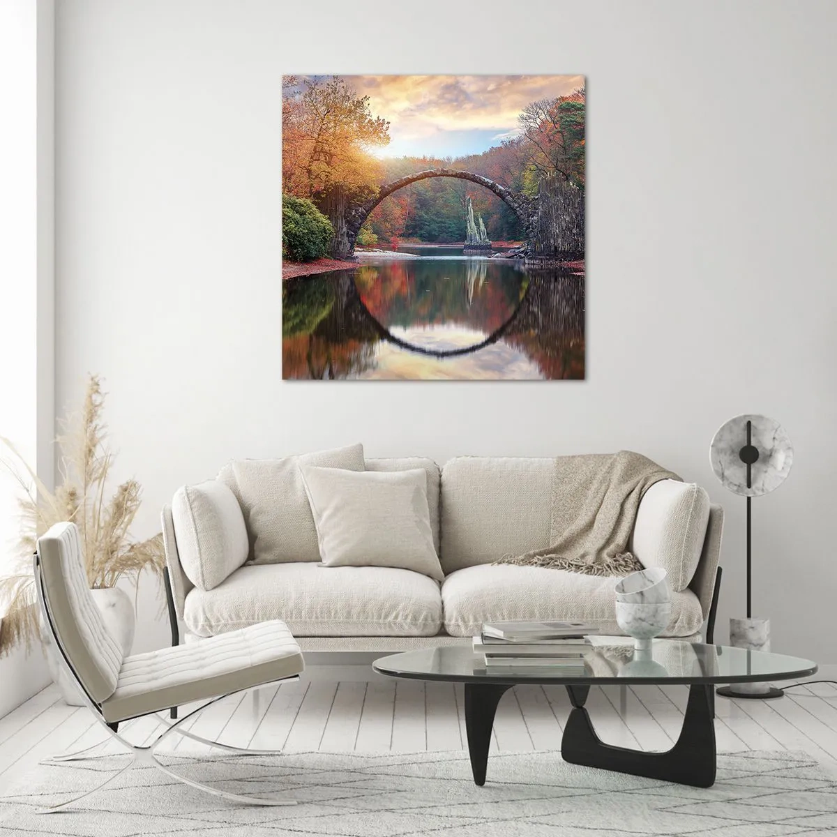 Obraz na skle - Za zrkadlom - 40x40 cm