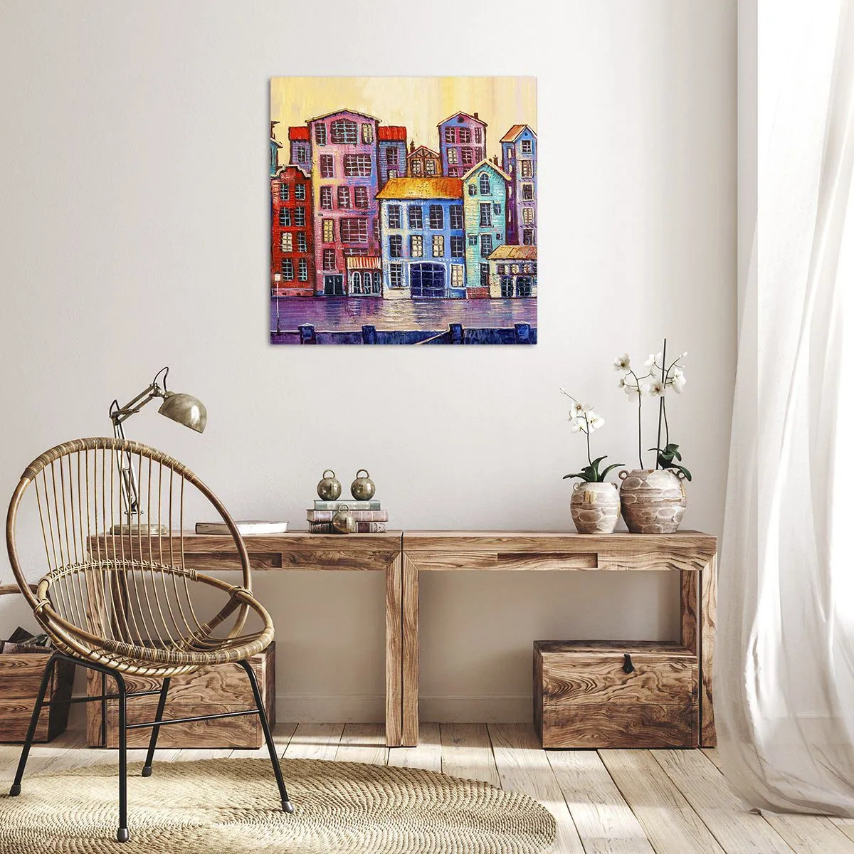 Obraz na plátne - Mesto ako z rozprávky - 30x30 cm