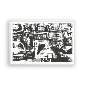 Plagát v bielom ráme - Poriadok alebo chaos? - 91x61 cm