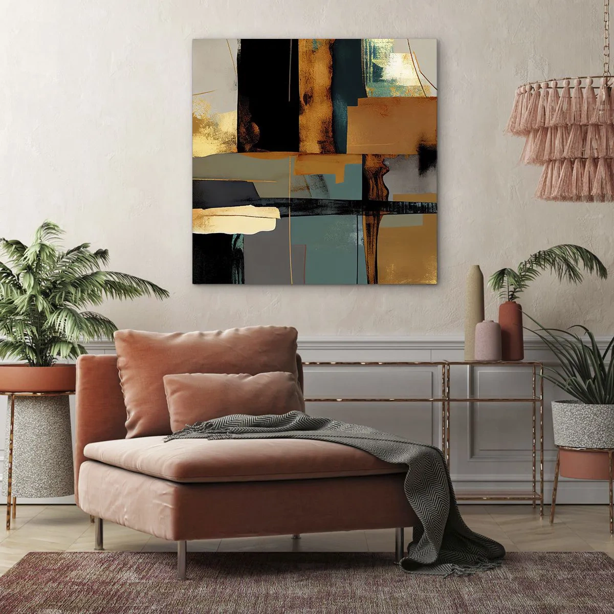 Obraz na plátne - Abstrakcia – svetlo a tieň - 30x30 cm