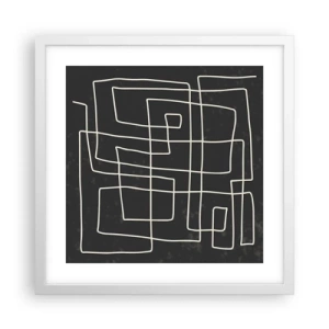 Plagát v bielom ráme - Nie je to tak jednoduché - 40x40 cm