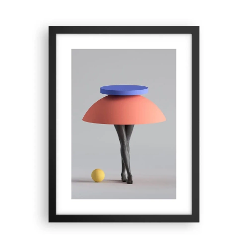 Plagát v čiernom ráme - Surrealistická kompozícia - 30x40 cm