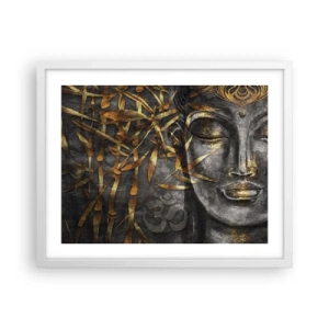 Plagát v bielom ráme - Pocíťte pokoj - 50x40 cm