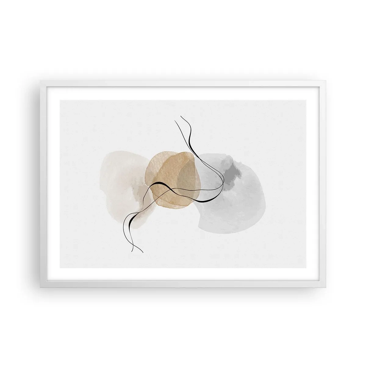 Plagát v bielom ráme - Vzdušné korálky - 70x50 cm