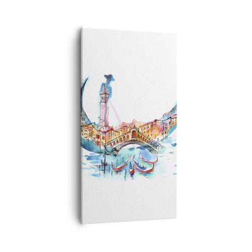 Obraz na plátne - Plávame mestom - 55x100 cm