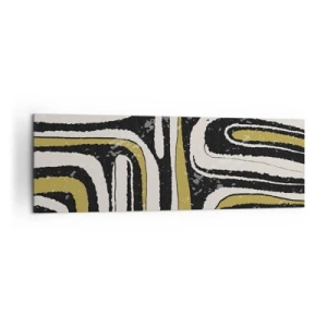 Obraz na plátne - Kompozícia: trakty a uličky - 160x50 cm