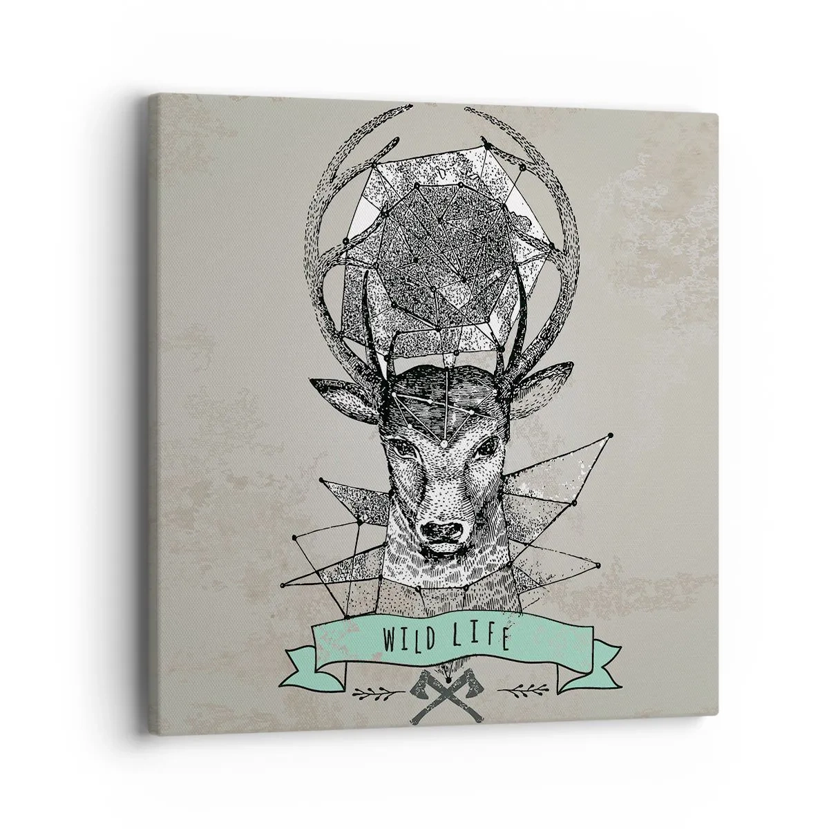 Obraz na plátne - Videnie sv. Huberta - 40x40 cm