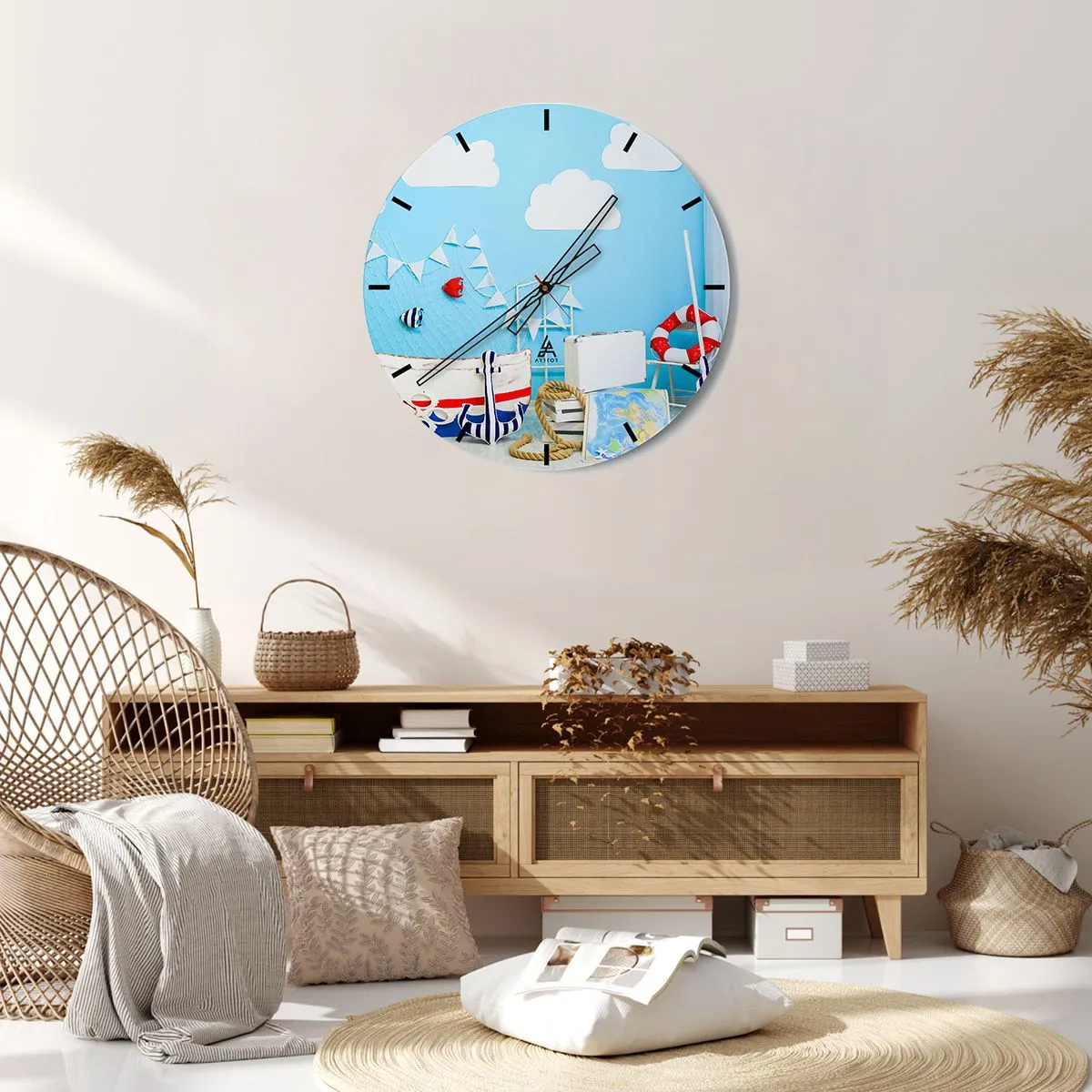 Nástenné hodiny - Detská túžba za dobrodružstvom - 30x30 cm