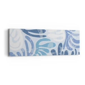 Obraz na plátne - Modré papradie - 90x30 cm