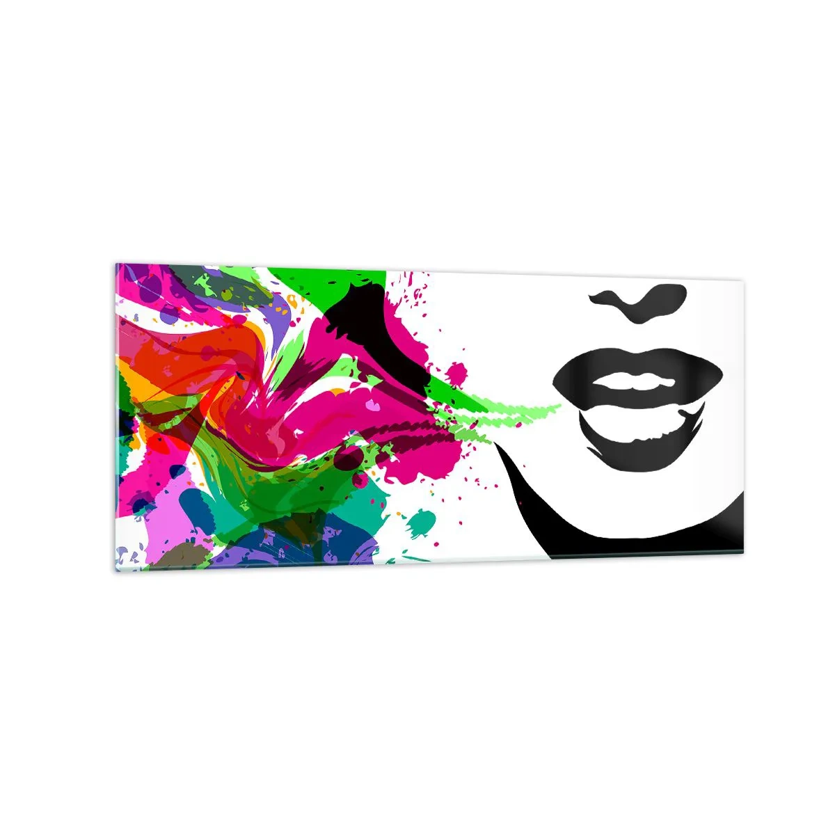 Obraz na skle - Rozprávanie vo farbách dúhy - 120x50 cm