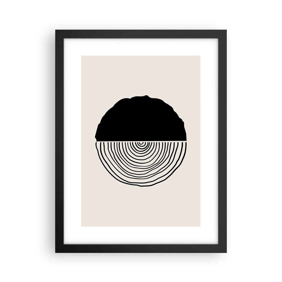 Plagát v čiernom ráme - Pol na pol - 30x40 cm