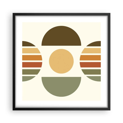 Plagát v čiernom ráme - Vo farbách zeme - 50x50 cm