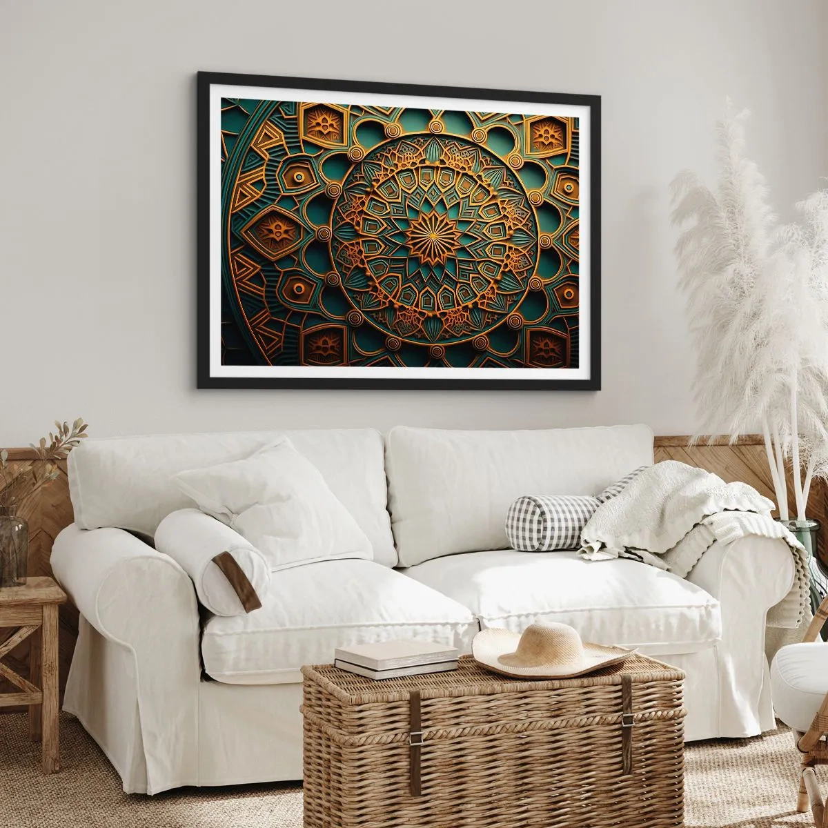 Plagát v čiernom ráme - V arabskom štýle - 70x50 cm