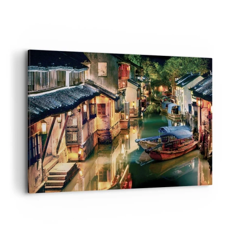 Obraz na plátne - Večer na čínskej ulici - 120x80 cm