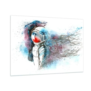 Obraz na skle - Sám s vesmírom - 100x70 cm