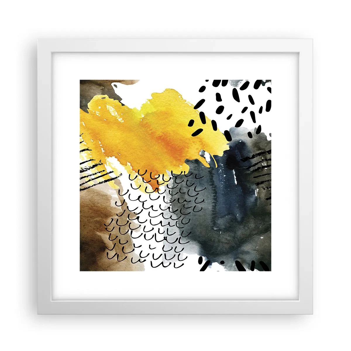 Plagát v bielom ráme - Stretnutie živlov - 30x30 cm