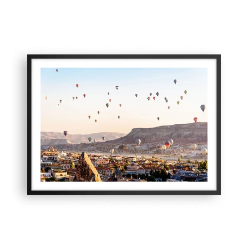 Plagát v čiernom ráme - Ako lode na oblohe - 70x50 cm