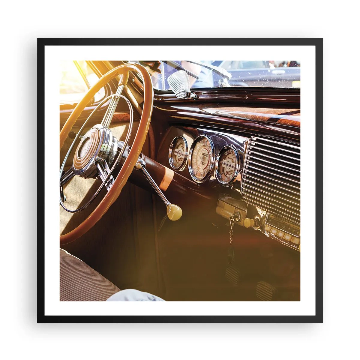 Plagát v čiernom ráme - Závan luxusu z minulosti - 60x60 cm