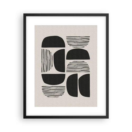 Plagát v čiernom ráme - Polovičaté sústavy - 40x50 cm