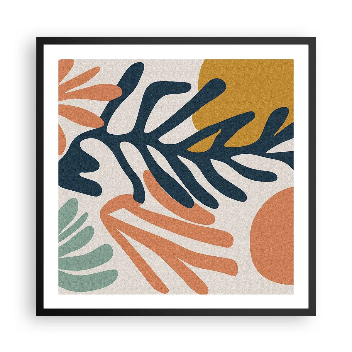 Plagát v čiernom ráme - Koralové more - 60x60 cm