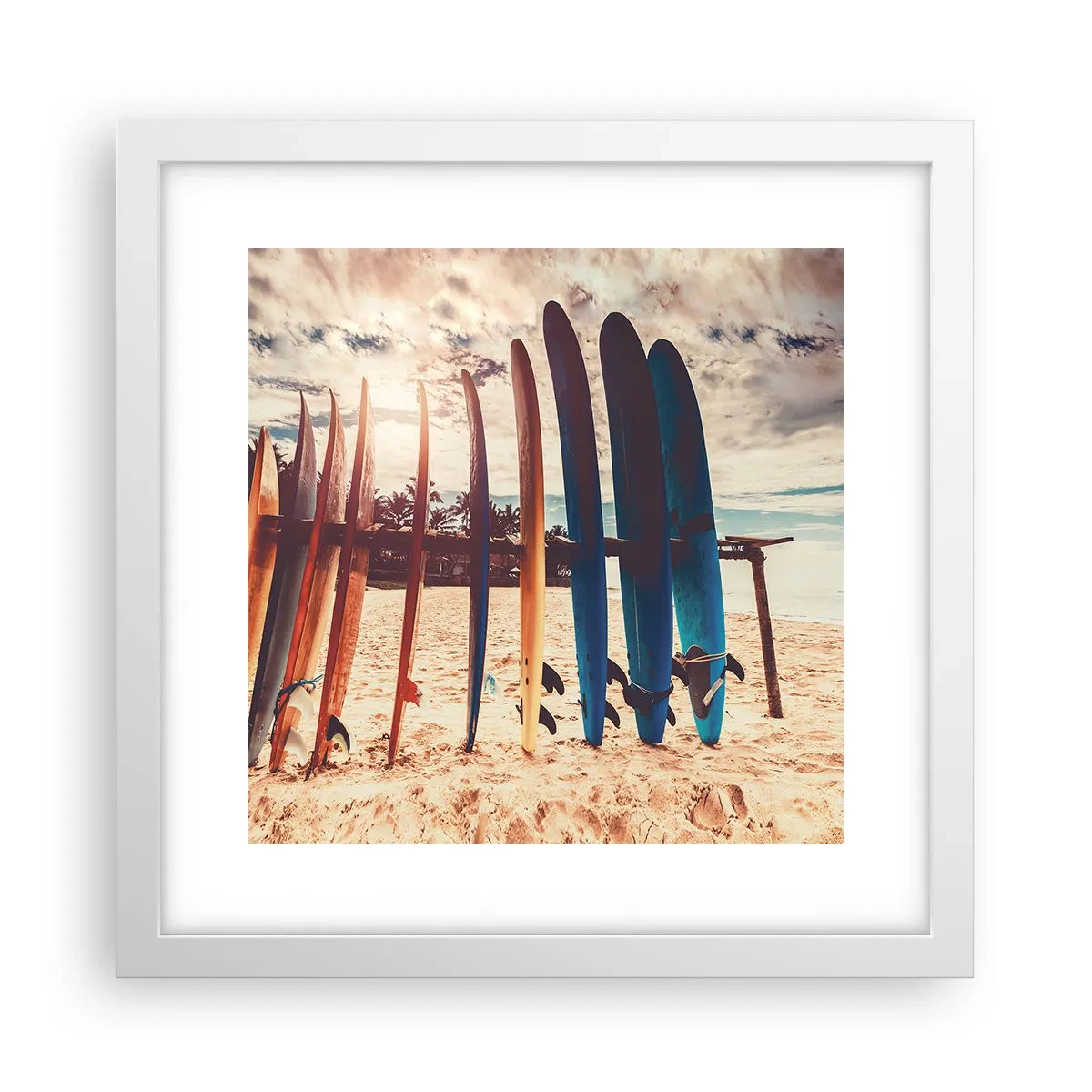 Plagát v bielom ráme - Dobrú noc, tak zajtra. - 30x30 cm