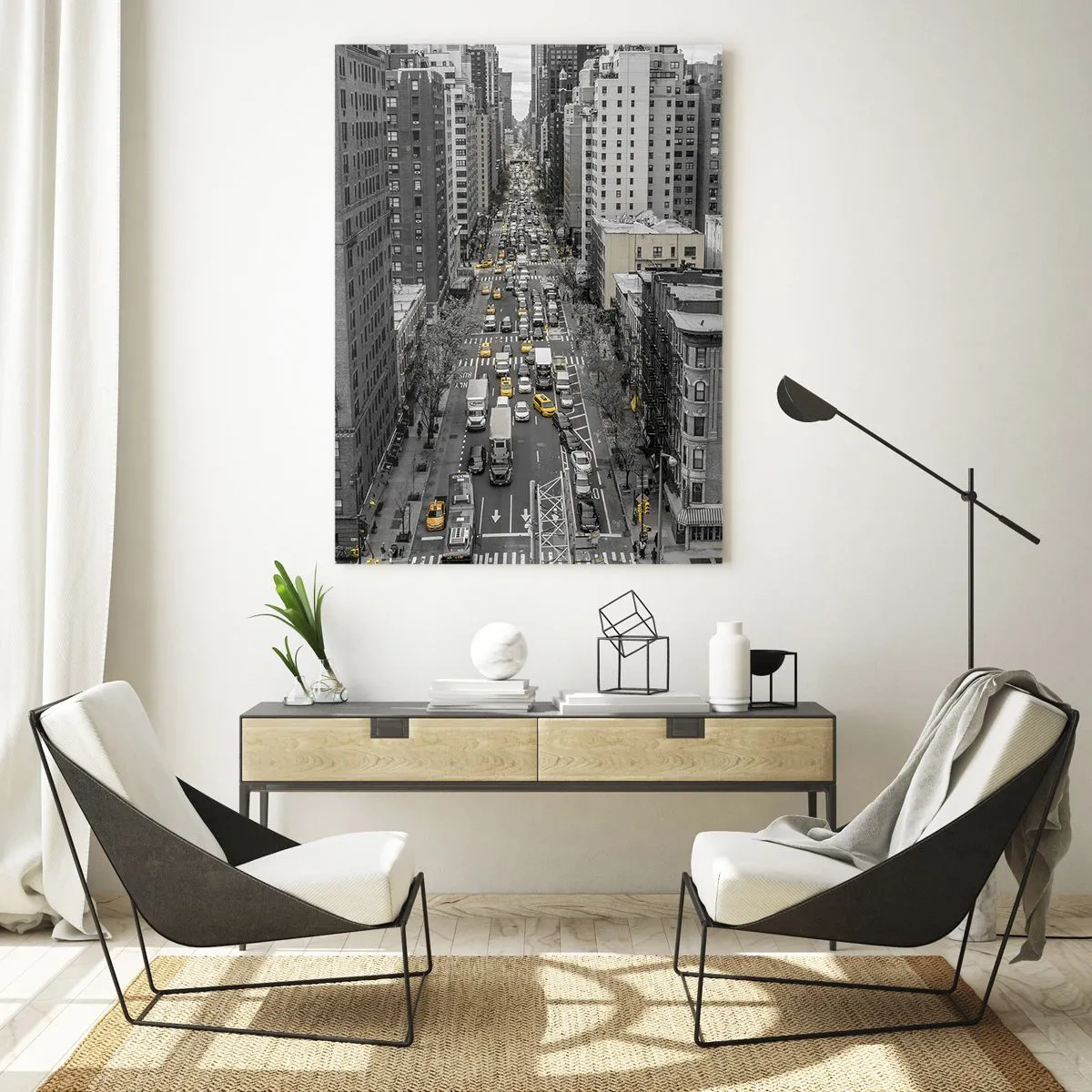 Obraz na skle - Život New Yorku - 70x100 cm