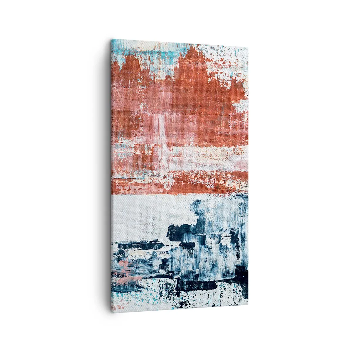 Obraz na plátne - Abstraktné pol na pol - 45x80 cm