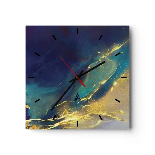 Nástenné hodiny - Zlatý močiar - 40x40 cm