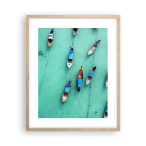 Plagát v ráme zo svetlého duba - V radostnom očakávaní - 40x50 cm