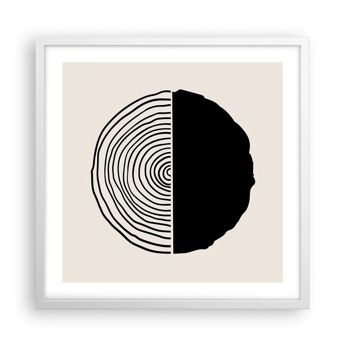 Plagát v bielom ráme - Pol na pol - 50x50 cm