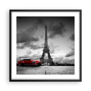Plagát v čiernom ráme - Nie tak dávno v Paríži - 50x50 cm