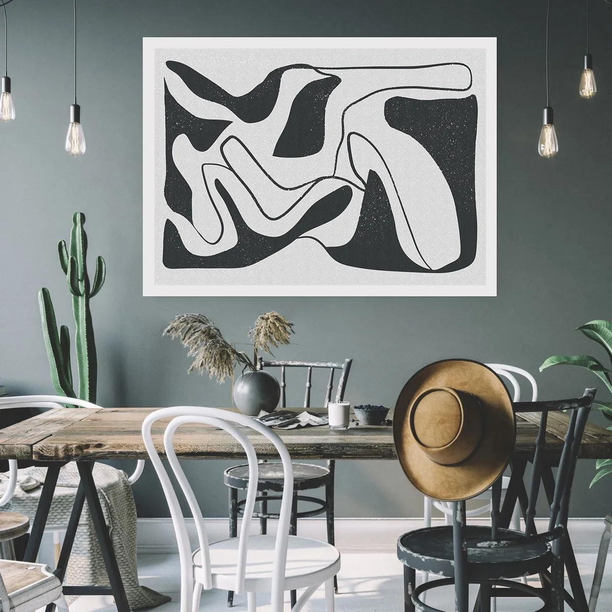 Plagát - Abstraktná hra v labyrinte - 91x61 cm