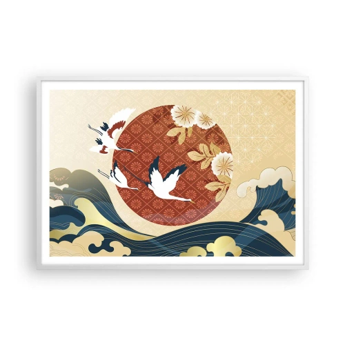 Plagát v bielom ráme - Japonská rozprávka - 100x70 cm