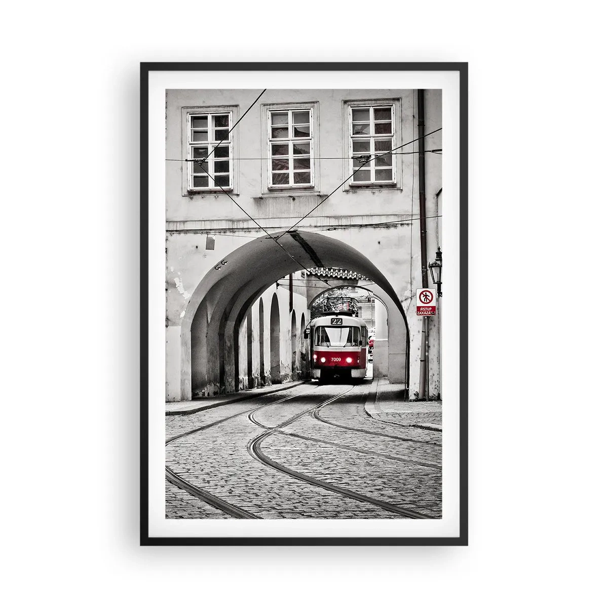 Plagát v čiernom ráme - Mestským labyrintom - 61x91 cm