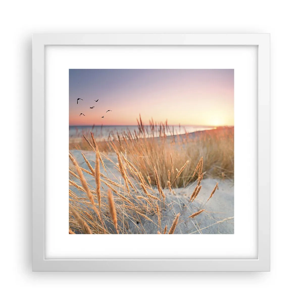 Plagát v bielom ráme - Baltská uspávanka - 30x30 cm