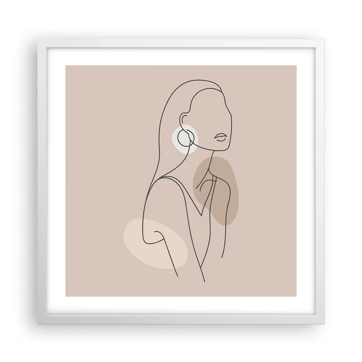 Plagát v bielom ráme - Dievčenská ikona - 50x50 cm