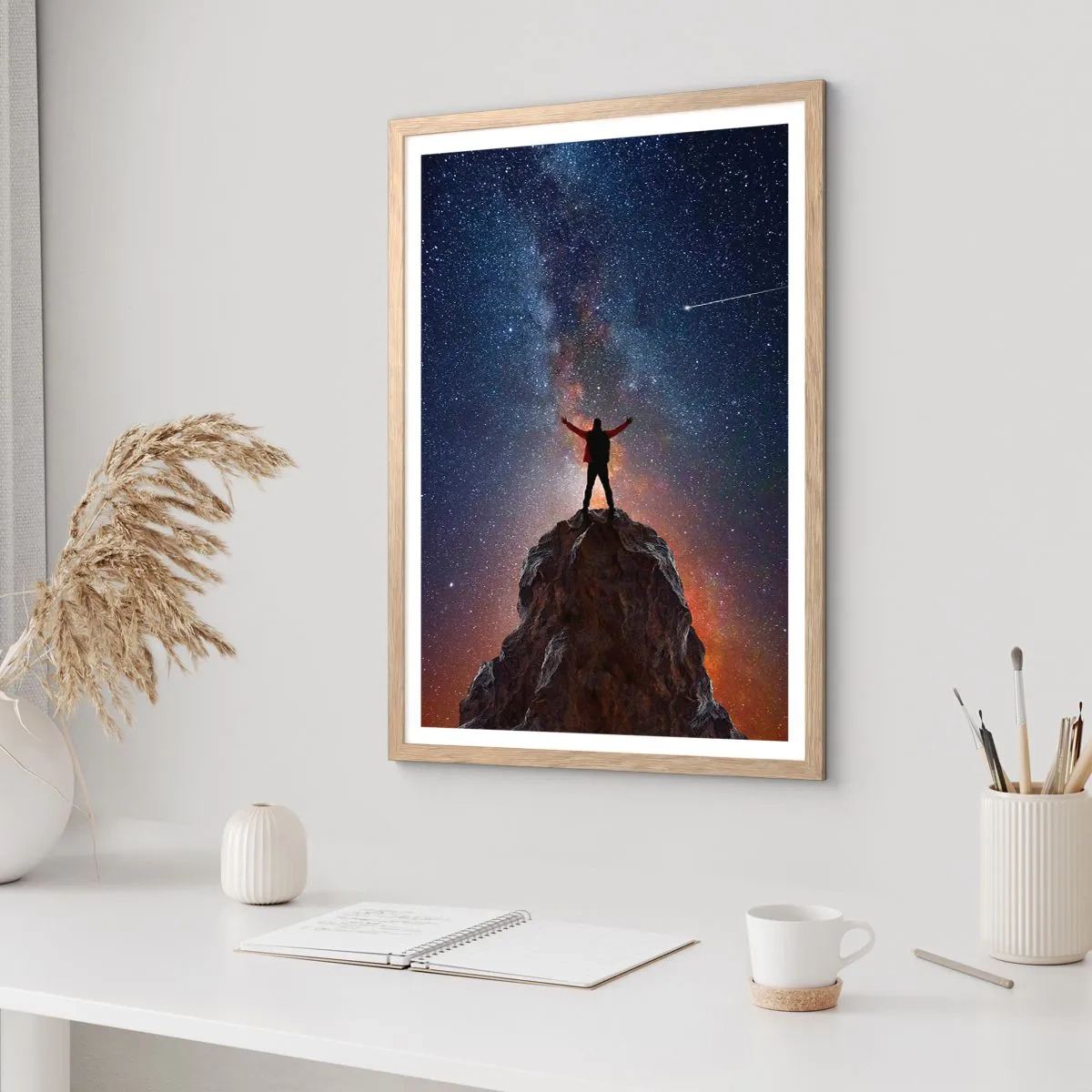 Plagát v ráme zo svetlého duba - Sila je so mnou! - 30x40 cm