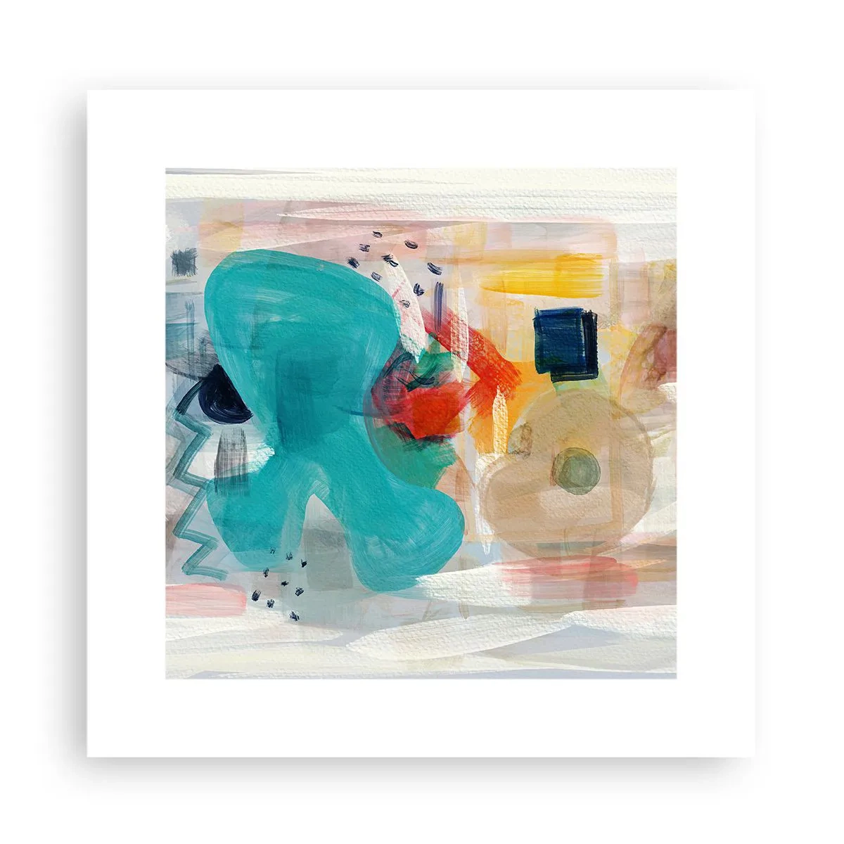 Plagát - Farebná hra - 30x30 cm