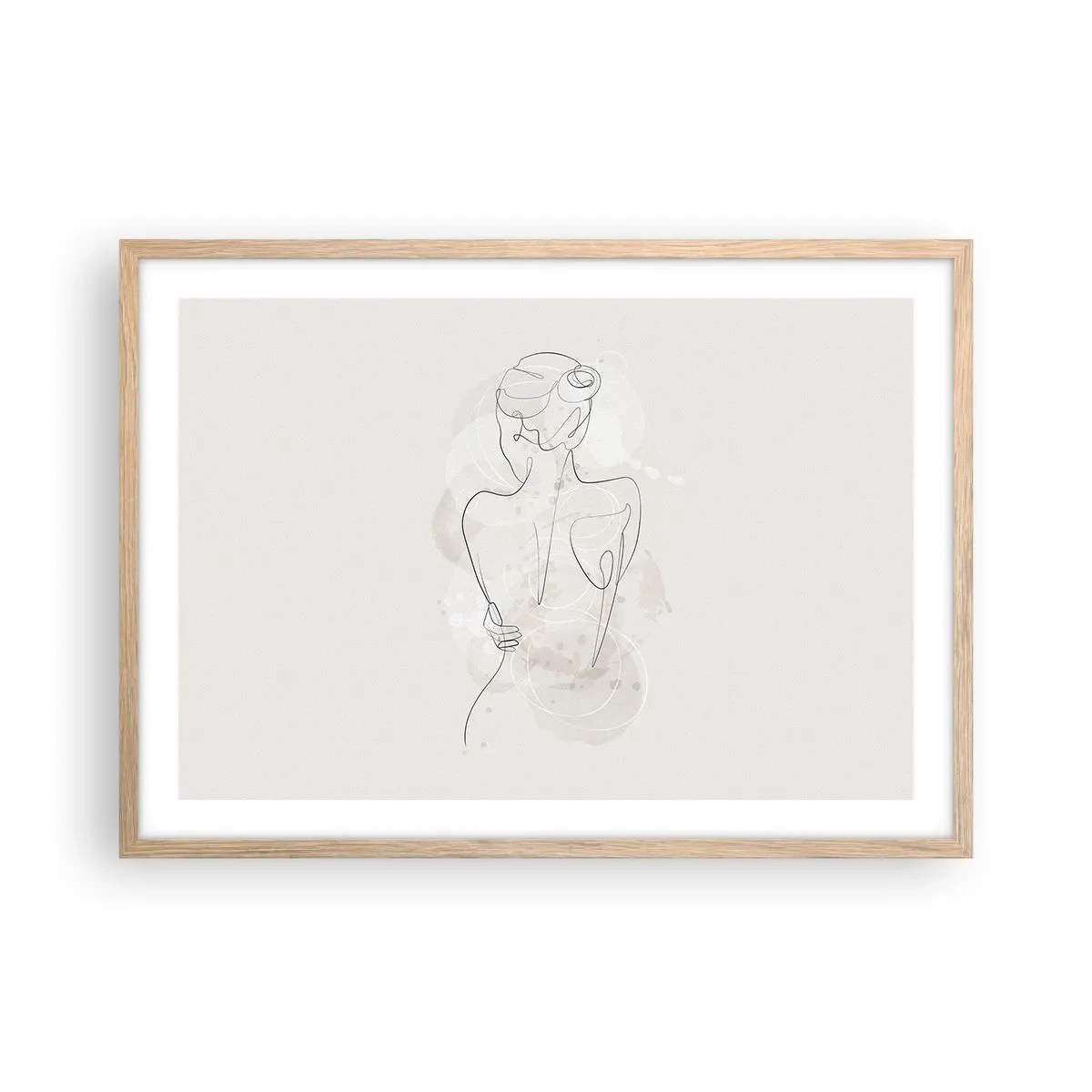 Plagát v ráme zo svetlého duba - Ako citlivý nástroj - 70x50 cm