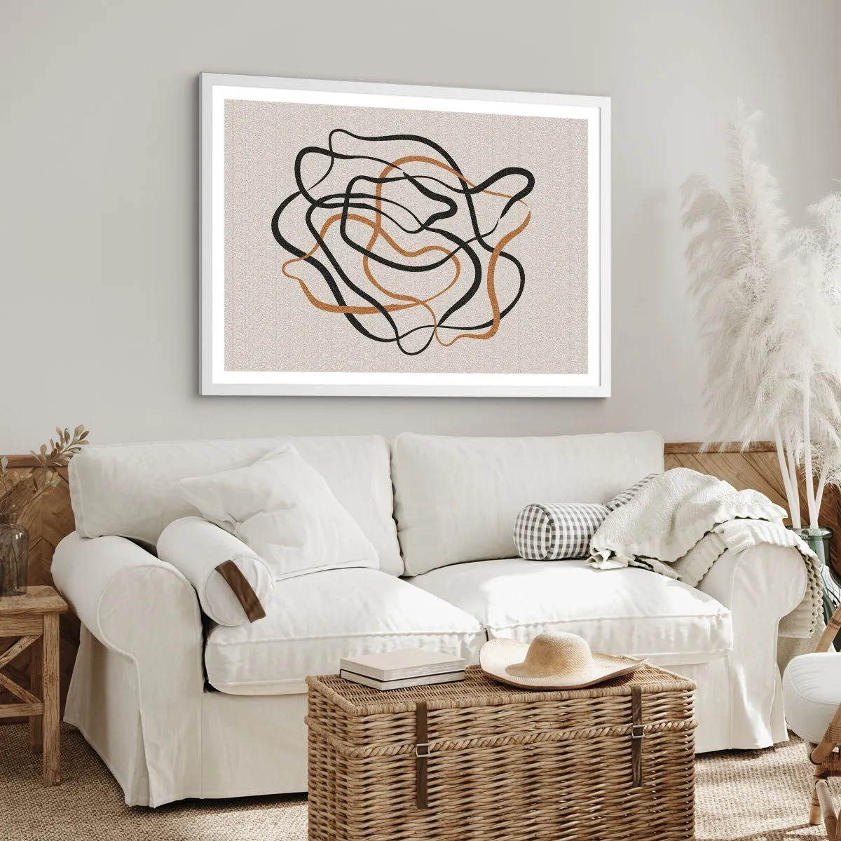 Plagát v bielom ráme - Všetko sa pokrútilo - 100x70 cm