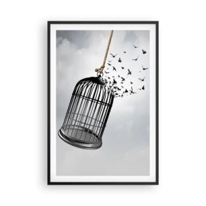 Plagát v čiernom ráme - Viera… nádej… sloboda! - 61x91 cm