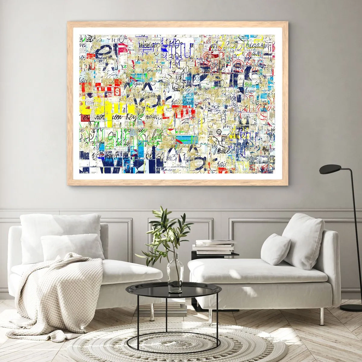 Plagát v ráme zo svetlého duba - Proste poteší oči - 70x50 cm