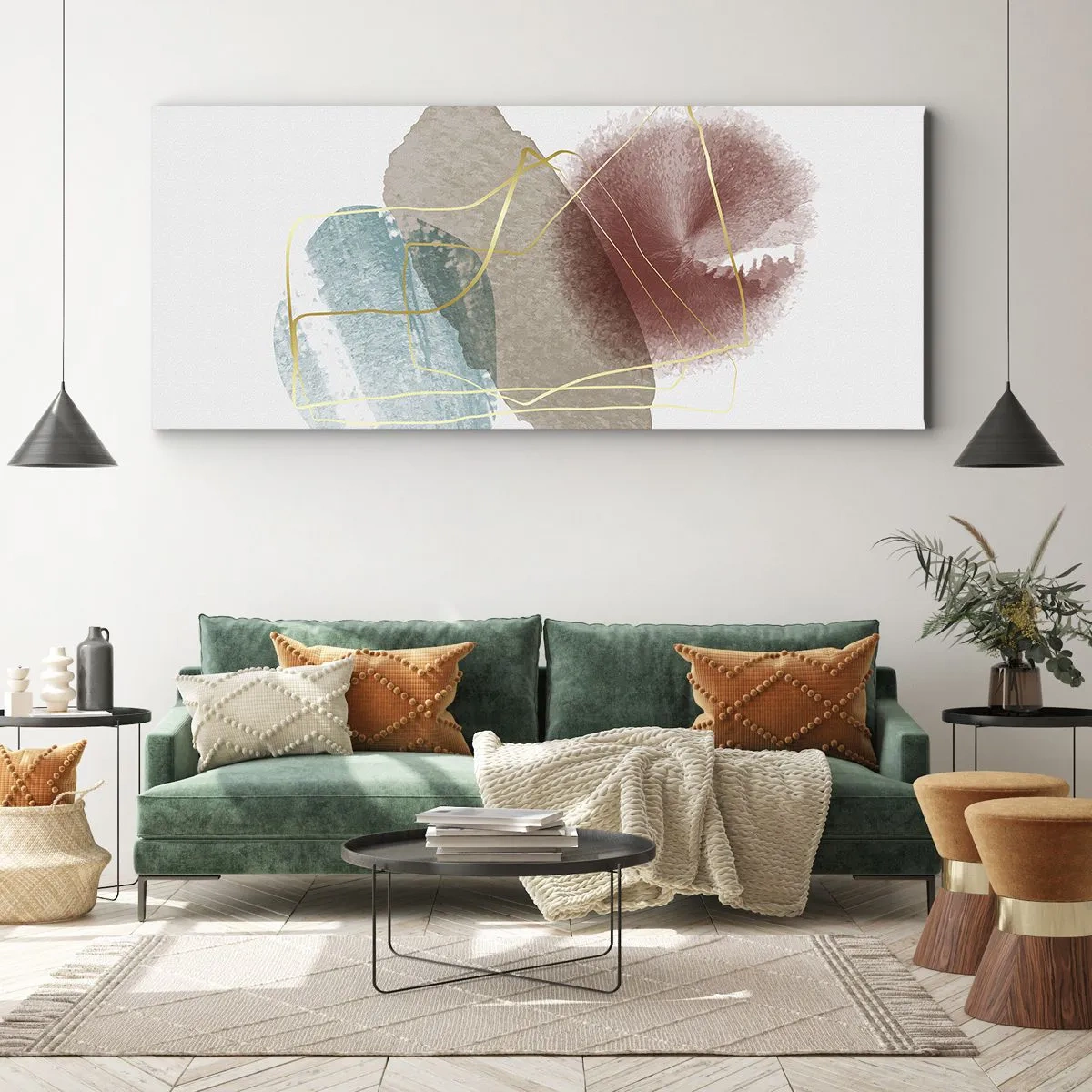 Obraz na plátne - Korálky priestoru - 100x40 cm