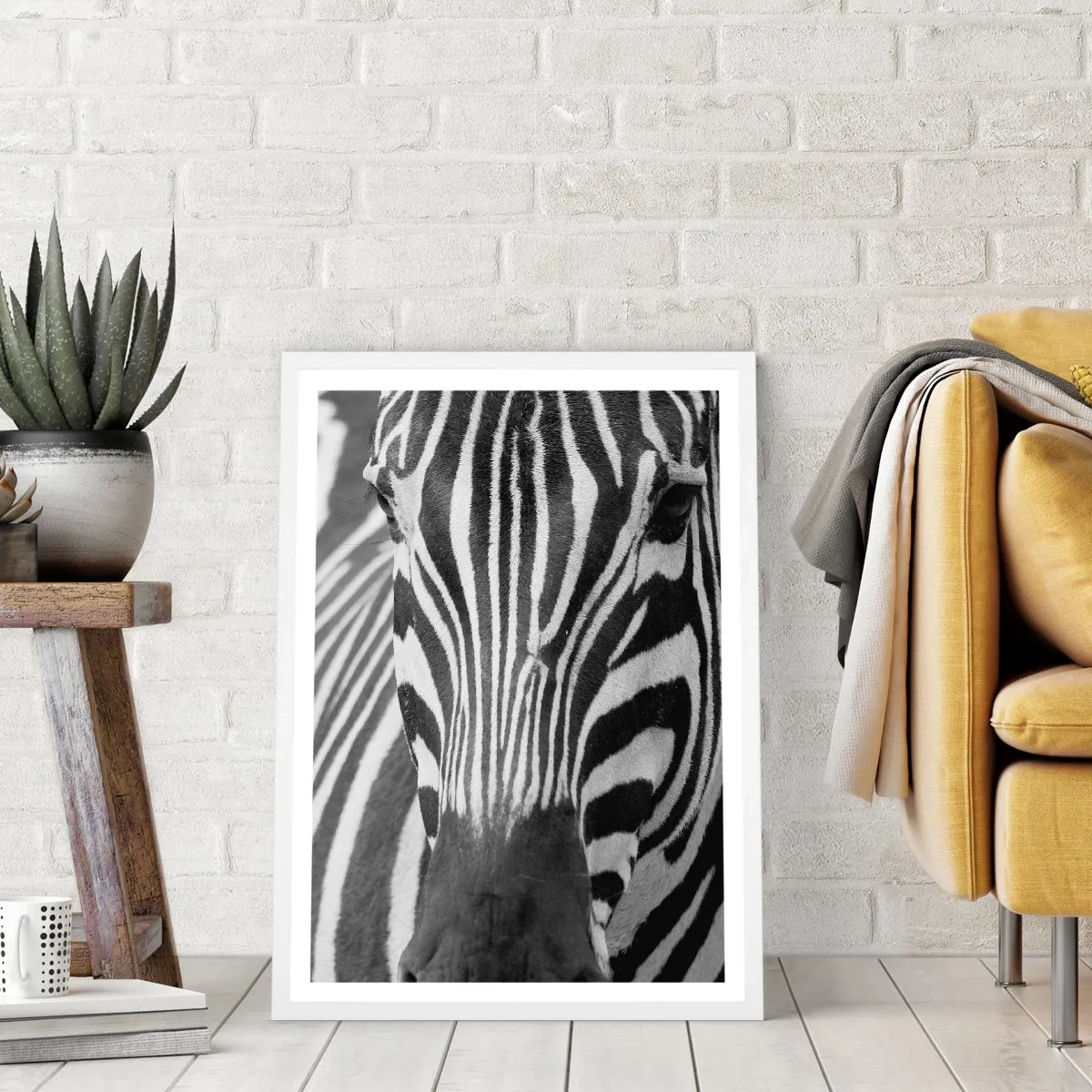 Plagát v bielom ráme - Svet je čierno-biely - 40x50 cm