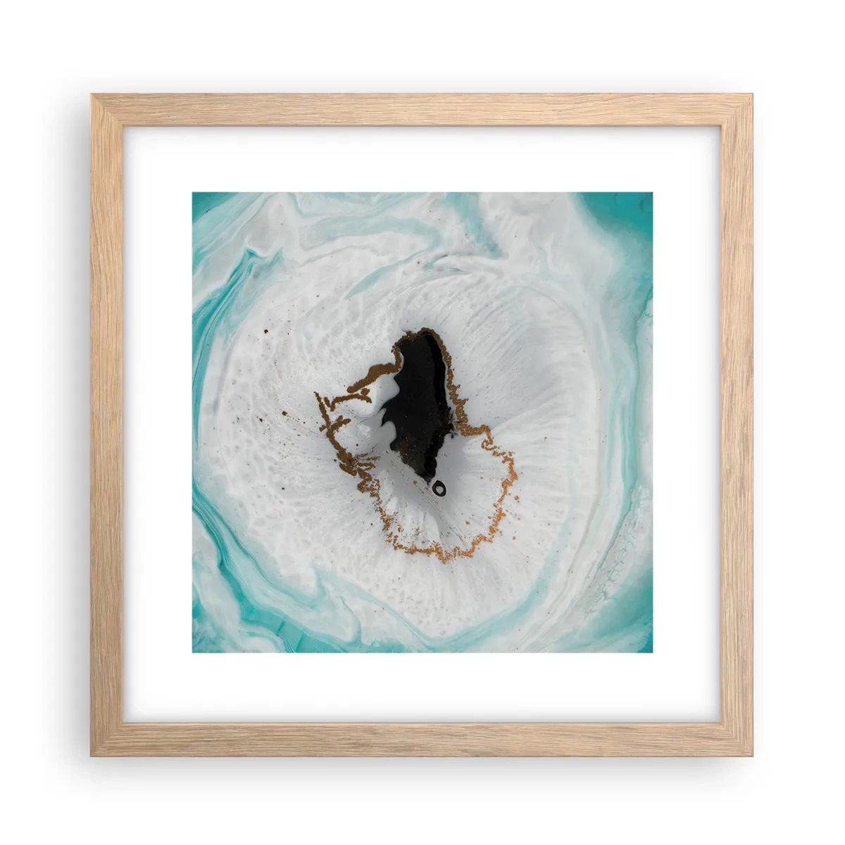 Plagát v ráme zo svetlého duba - Preniknúť dovnútra - 30x30 cm