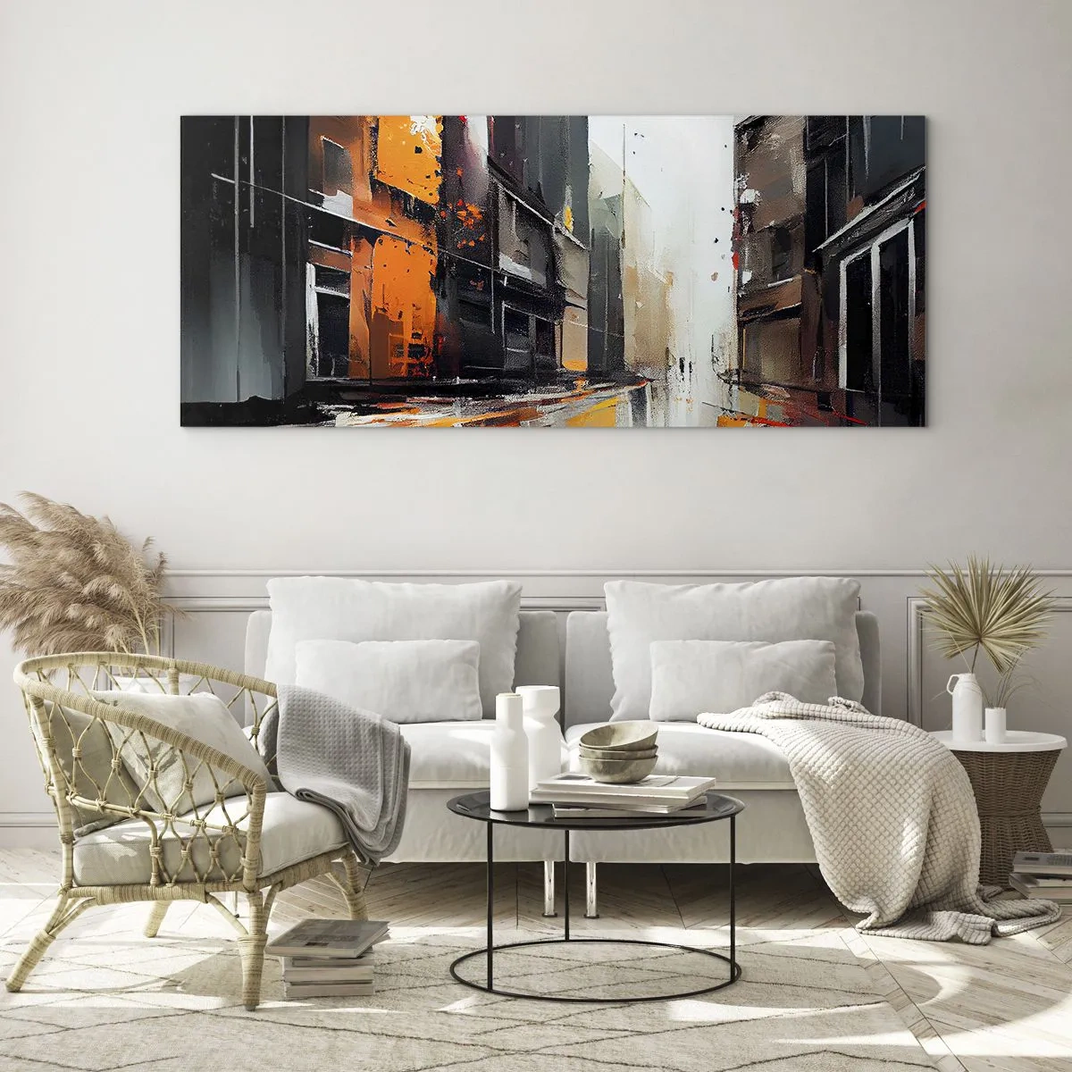 Obraz na skle - Daždivý deň - 100x40 cm
