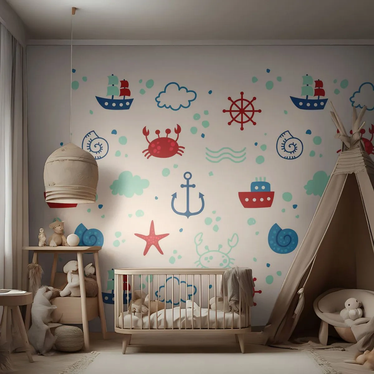 Fototapeta Standard Eco - Morská rozprávka - plachtenie, Námorná, Kotva - 300x210 cm